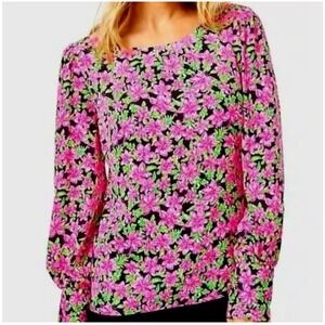Womens Lilly Pulitzer Lambert Blouse in‎ Lil Lilly XL